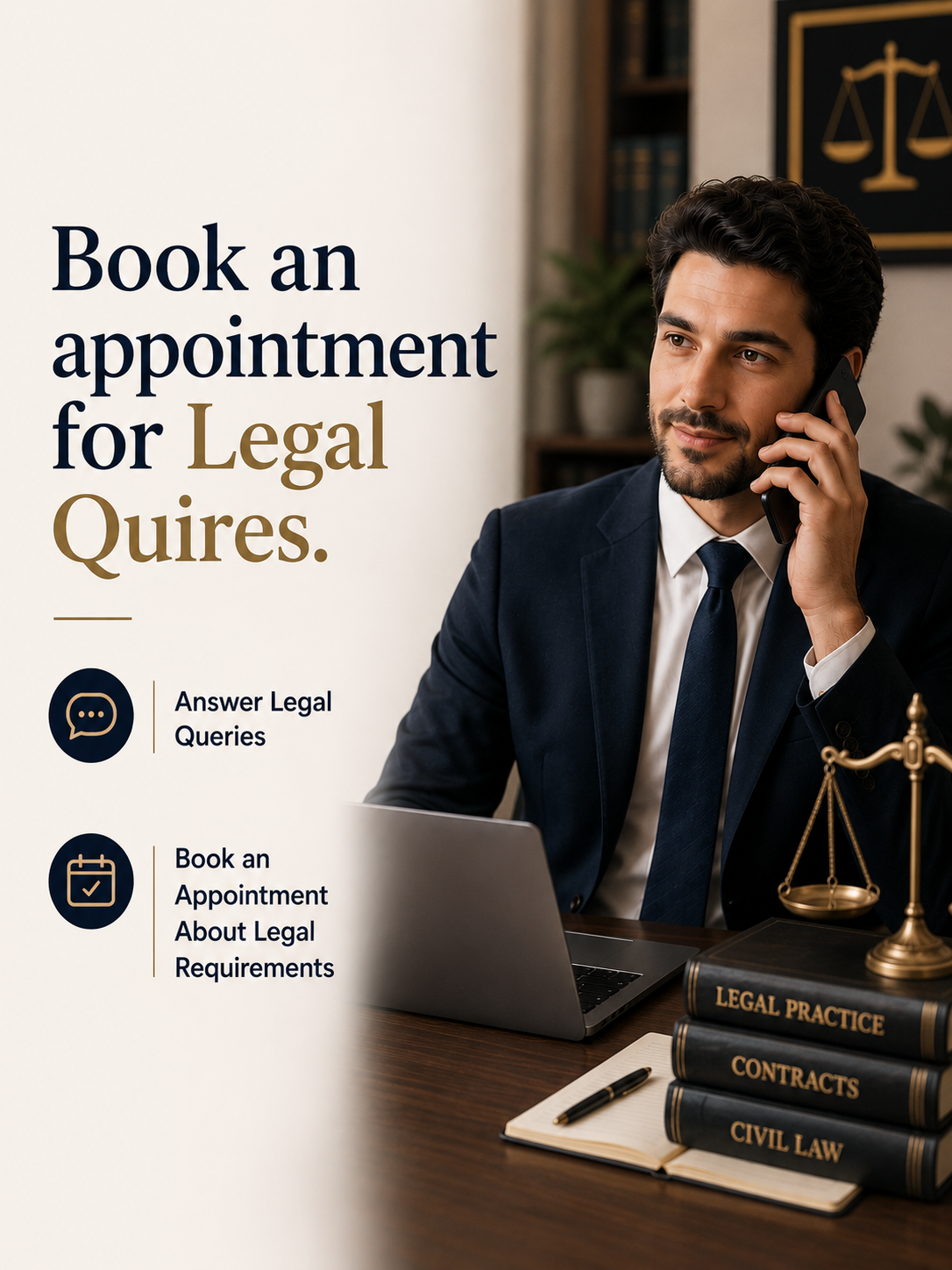Law firm team handling client calls